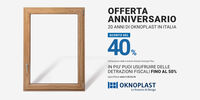 Festeggiamo 20 anni di Oknoplast in Italia con uno sconto del 40% e un finanziamento imperdibile